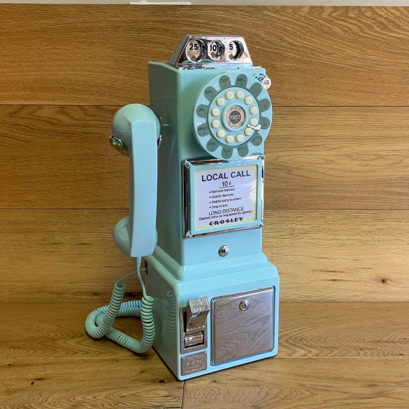 アメリカ クロスリー1950年代 レトロ壁掛け電話 公衆電話