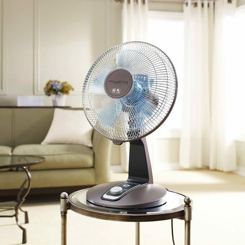 デスクファン直径約30cmブロンズVU2531RowentaVU2531TurboSilence4-SpeedOscillatingDeskFan,12-Inch,Bronze