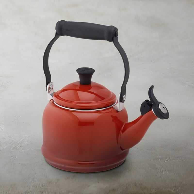 ルクルーゼデミ笛吹きケトルやかん1.1LIH対応LeCreusetEnamel-on-SteelDemi1-1/4-QuartTeakettle