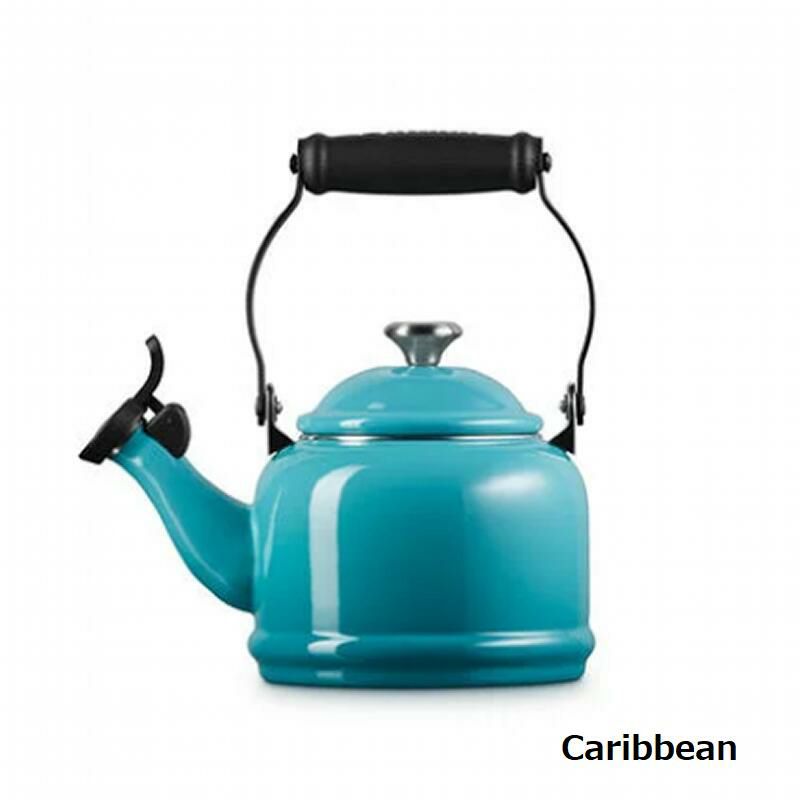 ルクルーゼデミ笛吹きケトルやかん1.1LIH対応LeCreusetEnamel-on-SteelDemi1-1/4-QuartTeakettle