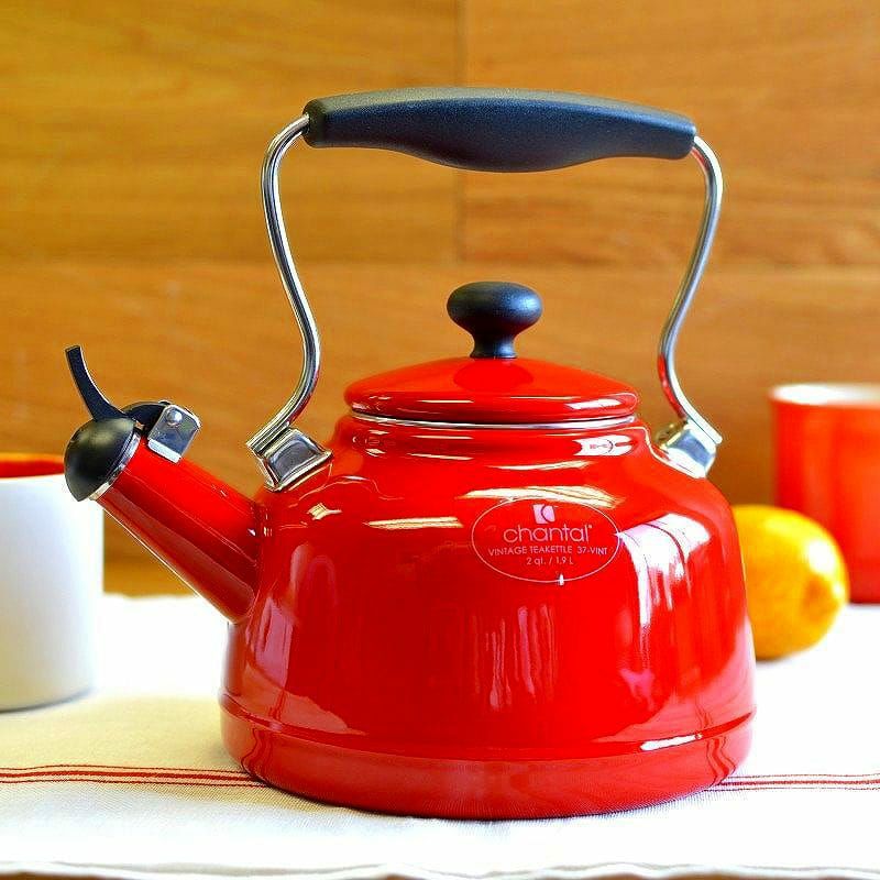 笛吹きケトルやかん1.7LIH対応クラシックインディゴブルードイツ製のハーモニカChantalStainlessClassicTeakettle37-18SBI