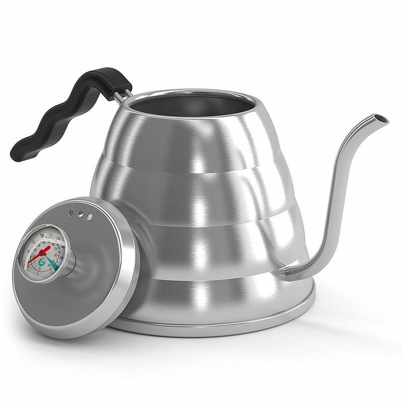 ケトル温度計付グースネックハンドドリップPOUROVERCoffeeKettle1L-StopBurningYourBeans-THERMOMETERBuilt-inbyCoffeeGator-ForPerfectHandDripCoffee