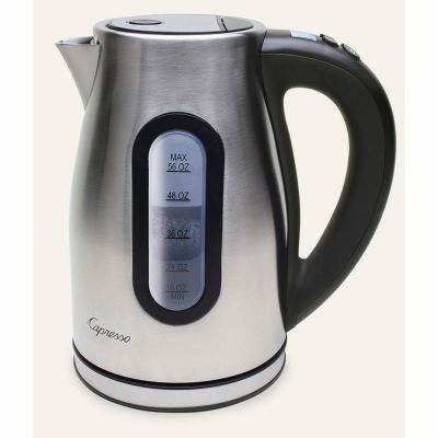 カプレッソ 電気ケトル 温度調節機能 ステンレス Capresso H2O PRO, Brushed Stainless #276.04 家電