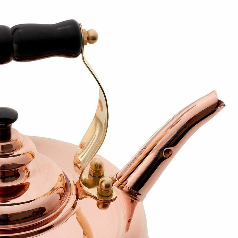 シンプレックスハンドメイド銅製ケトルやかんイギリス製SimplexKettlesKensingtonSolidCopperNo.1CopperFinish1.9QuartTeakettle