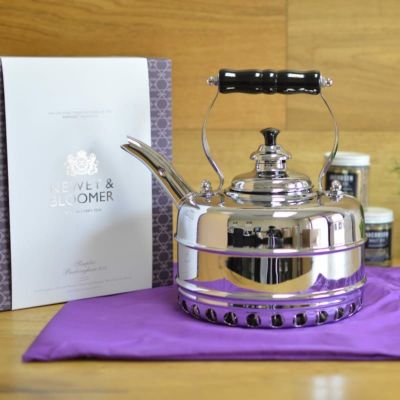 シンプレックスバッキンガムNo.3クロームメッキハンドメイド銅製ケトルやかんイギリス製SimplexBuckinghamNo.3ChromePlatedFinish1.9QuartTeakettle