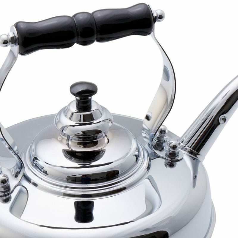 シンプレックスバッキンガムNo.3クロームメッキハンドメイド銅製ケトルやかんイギリス製SimplexBuckinghamNo.3ChromePlatedFinish1.9QuartTeakettle