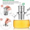 ガラスティーポット0.8Lステンレス茶こし直火Tealyra-TemperedGlassTeapot_BorosilicateClearGlassTeapotwithRemovableStainlessSteelInfuser-StoveTopSafeGlassTeapotKettle-BestLooseLeafTeapot(27ozteapot/800ml)