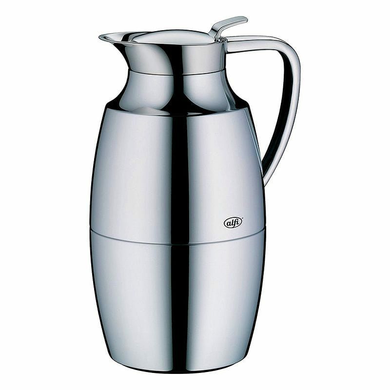 アルフィパラスカラフェポット魔法びん1.0LクロムalfiPallasGlassVacuumChromePlatedBrassThermalCarafeforHotandColdBeverages,1.0L,Chrome