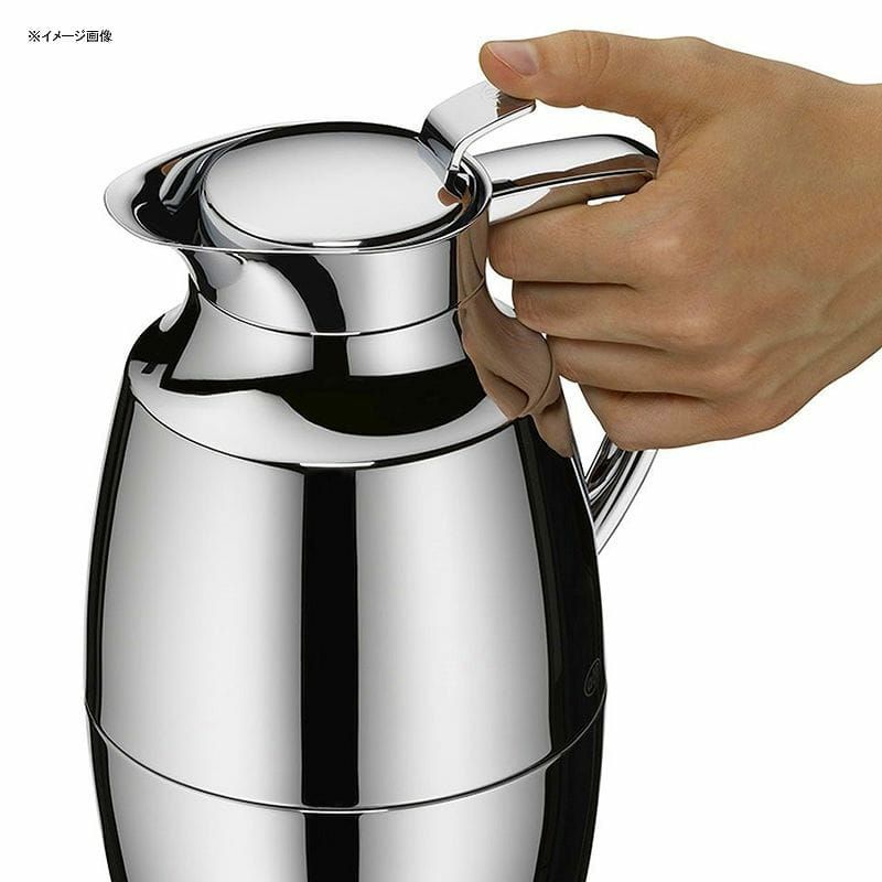 アルフィパラスカラフェポット魔法びん1.0LクロムalfiPallasGlassVacuumChromePlatedBrassThermalCarafeforHotandColdBeverages,1.0L,Chrome