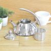 ステンレスティーポット1.0L直火可やかんケトル紅茶TeaboxBevelStainlessSteelTeaKettlewithInfuser34floz