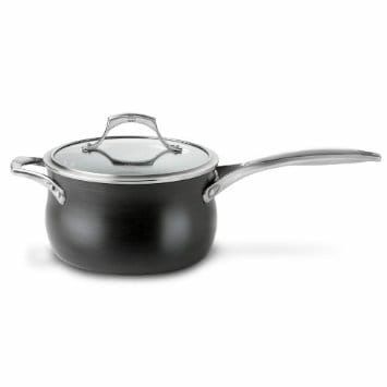 カルファロン 3.8L ・フタ付片手鍋 テフロン加工 フッ素樹脂<br> Calphalon Unison Sauce Pans 4Quart 1756058