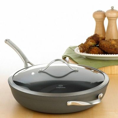 カルファロン 2.8L ソテーパン フタ付片手鍋 PFOAフリー Calphalon Contemporary Nonstick 13-Inch Deep Skillet JR1613P