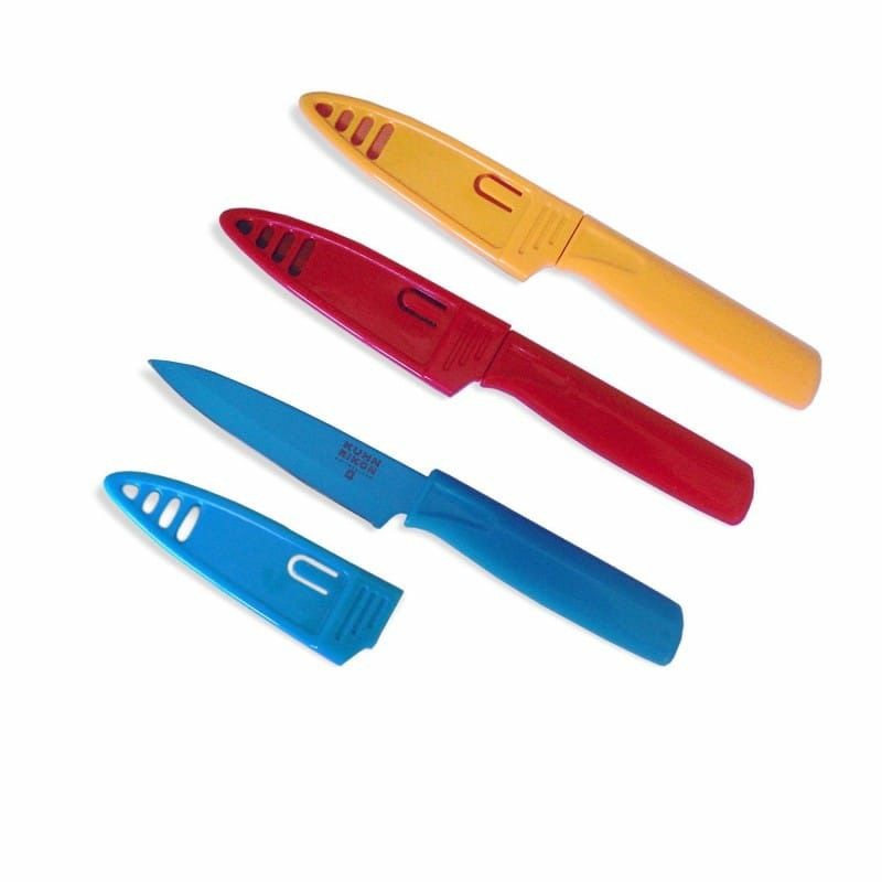 クーンリコン10cmテフロン加工コロリペアリングナイフ3本セットKuhnRikon4-InchNonstickColoriParingKnife,Setof3