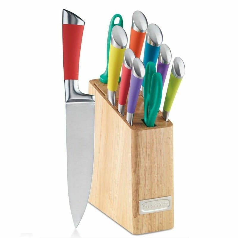 【送料無料】クイジナートアリスタコレクションナイフセット11点Cuisinart11-PieceAristaCollectionCutleryKnifeBlockSet,StainlessSteel