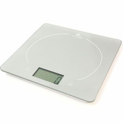 ガラストップ デジタルキッチンスケール 計量器 シルバー<br> Kitchen Gurus Glass Top Digital Food Scale<br>