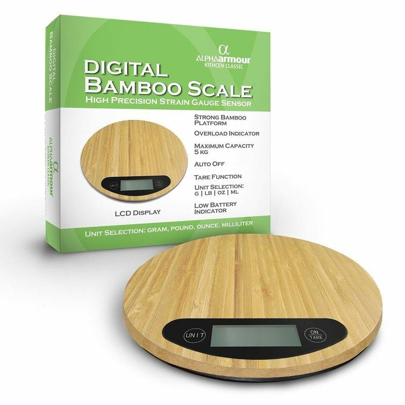 【送料無料】スタイリッシュデジタルキッチンスケール計量器竹FoodScaleByAlphaArmourStylishDigitalKitchenScale,BambooDolmas