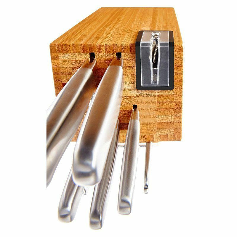 キッチンエイドステンレスナイフ14点セットバンブーブロックKitchenAidKKFSS14BO14PieceClassicForgedSeriesBrushedStainlessSteelCutlerySet,BambooWood【smtb-k】【kb】【RCP】