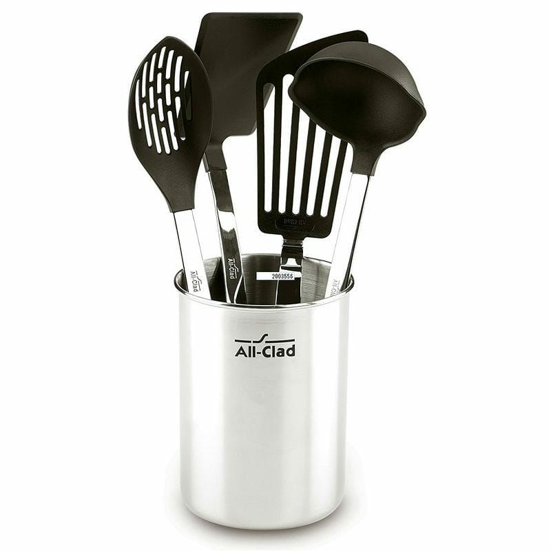 オールクラッドキッチンツールナイロン調理器具5点セットAll-CladK040S564StainlessSteelNon-StickKitchenToolSet,5-Piece,Silver