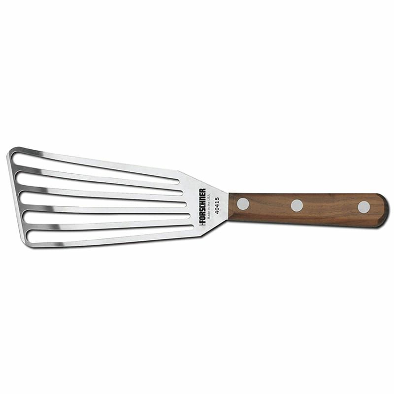 アメリカ製フィッシュターナーフライ返し木製ハンドルVictorinox3-Inchby6-InchChef'sSlottedFishTurner,WalnutHandle