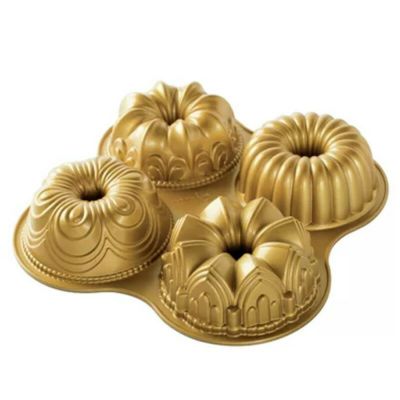 バントケーキ型 4個 ブントケーキ PFOAフリー ノルディックウェア Nordic Ware Non-Stick Round Bundt  Quartet Cake Pan MBZI1072 | アルファエスパス