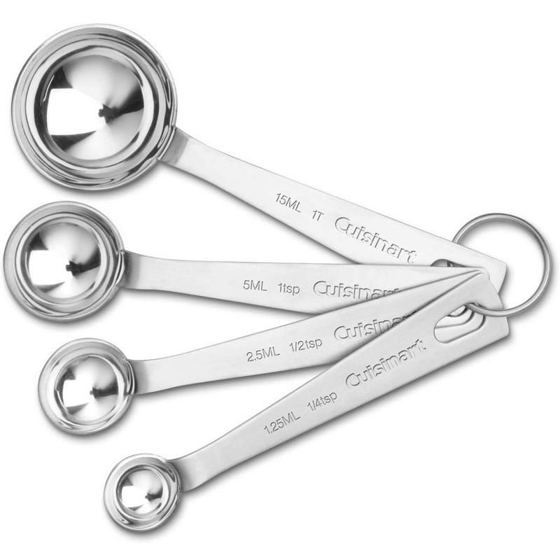 計量スプーン4サイズセットステンレスクイジナートCuisinartCTG-00-SMPStainlessSteelMeasuringSpoons,Setof4