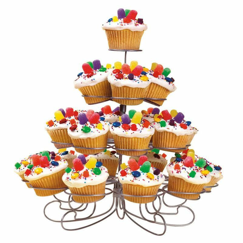 ウィルトンメタルデザートスタンドケーキスタンド4段Wilton307-826Cupcakes’nMore23-Count4-TierMetalDessertStand