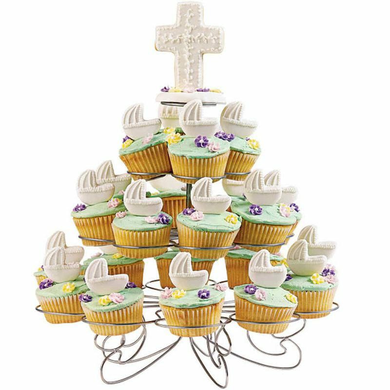 ウィルトンメタルデザートスタンドケーキスタンド4段Wilton307-826Cupcakes’nMore23-Count4-TierMetalDessertStand