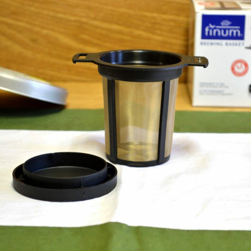 茶こし器フィルターバスケット蓋付きM、Lサイズ紅茶コーヒーなどにFinumBrewingBasket