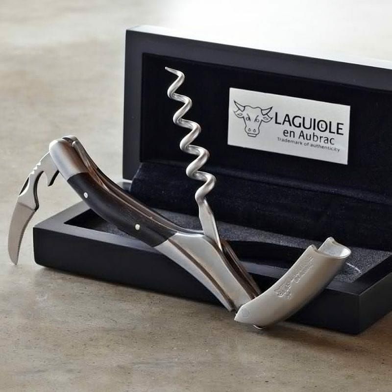 ラギオール アン オブラック コルクスクリュー ワインオープナー エボニー ソムリエナイフ Laguiole En Aubrac Waiters  Corkscrew Wine Opener, Ebony | アルファエスパス