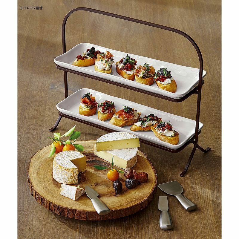 ビュッフェサーバー2段ポルトガル製MarinWhite2-TierServer