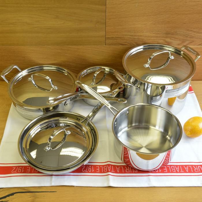 【送料無料】クイジナート鍋１０点セットCuisinartChef'sClassicStainless10-PieceCookwareSet