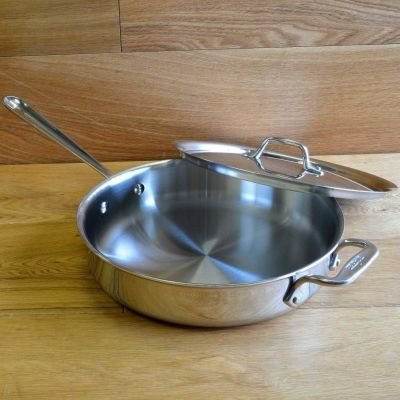 オールクラッド ステンレス 3L ソテーパン IH使用可能 All Clad Stainless Steel Saute Pan with Lid 3-Quart 4403