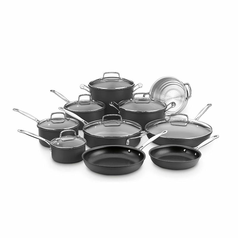 【送料無料】クイジナートノンスティックフライパン鍋17点セットCuisinartChef'sClassicNonstickHard-Anodized17-PieceCookwareSet66-17