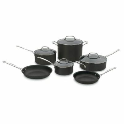 【送料無料】クイジナートノンスティックフライパン鍋10点セットCuisinartChef'sClassicNonstickHard-Anodized10-PieceCookwareSet66-10