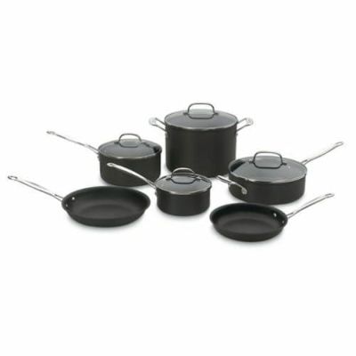 【送料無料】クイジナートノンスティックフライパン鍋10点セットCuisinartChef'sClassicNonstickHard-Anodized10-PieceCookwareSet66-10