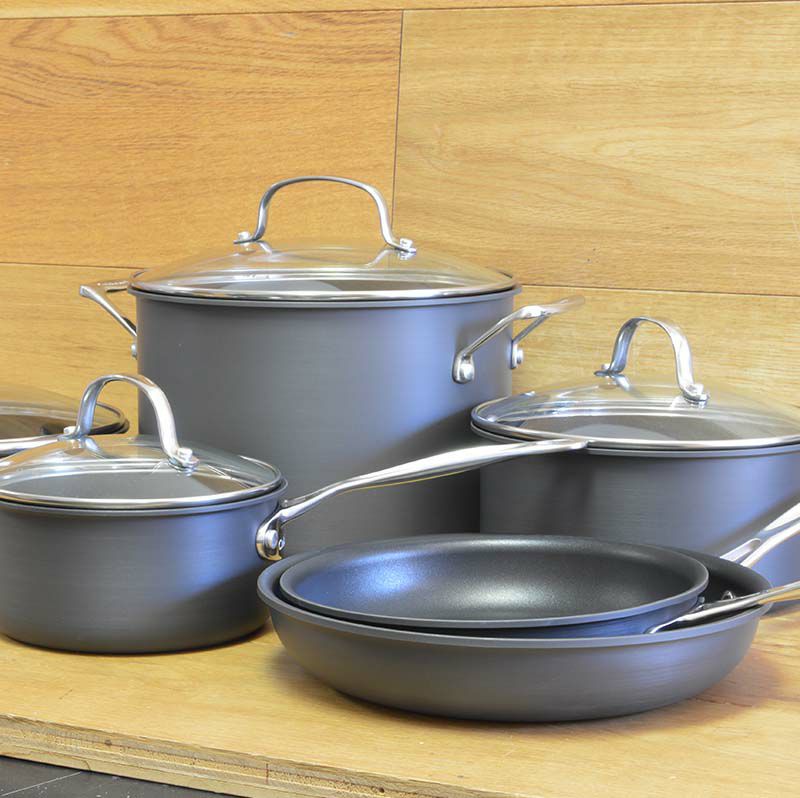 クイジナートフライパン鍋10点セットテフロン加工フッ素樹脂CuisinartChef'sClassicNonstickHard-Anodized10-PieceCookwareSet66-10