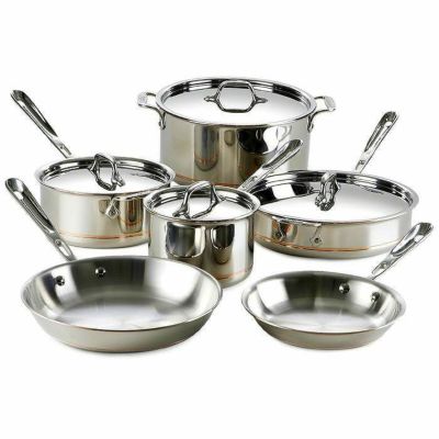 オールクラッド 銅 コッパー フライパン 鍋 10点セット All-Clad Copper Core 10-Piece Cookware Set 600822SS