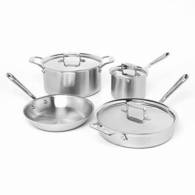 All-Clad 700393 MC2 Master Chef 2 Stainless Steel Tri-Ply Bonded Set,  7-Piece