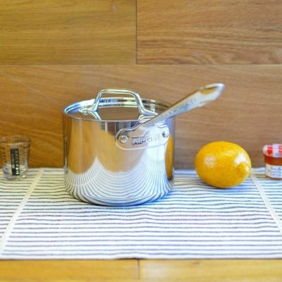 オールクラッド ステンレス鍋 蓋付深底鍋 All-Clad Stainless Steel Sauce Pan with Lid 4202