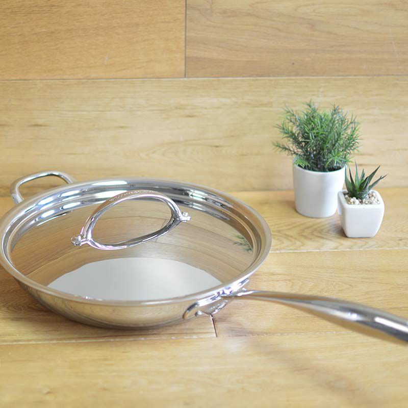 ウイリアムズソノマテフロン加工フッ素加工フライパン直径30ｃｍWilliams-SonomaThermo-CladStainless-SteelNonstickCoveredFryPan