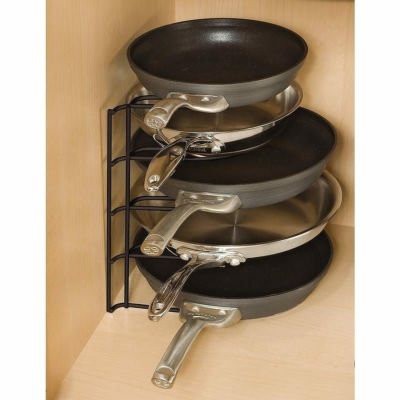 クックウェアスタンド 鍋 収納上手 フライパン置き Rubbermaid 1H4209bla Kitchen Pan/Lid Organizer, Black Organizers, Drawer 