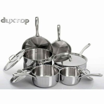 デュックストップ ステンレス鍋10点セット IH可 Duxtop Whole-Clad Tri-Ply Stainless Steel Induction Ready Premium Cookware 10-Pc Set
