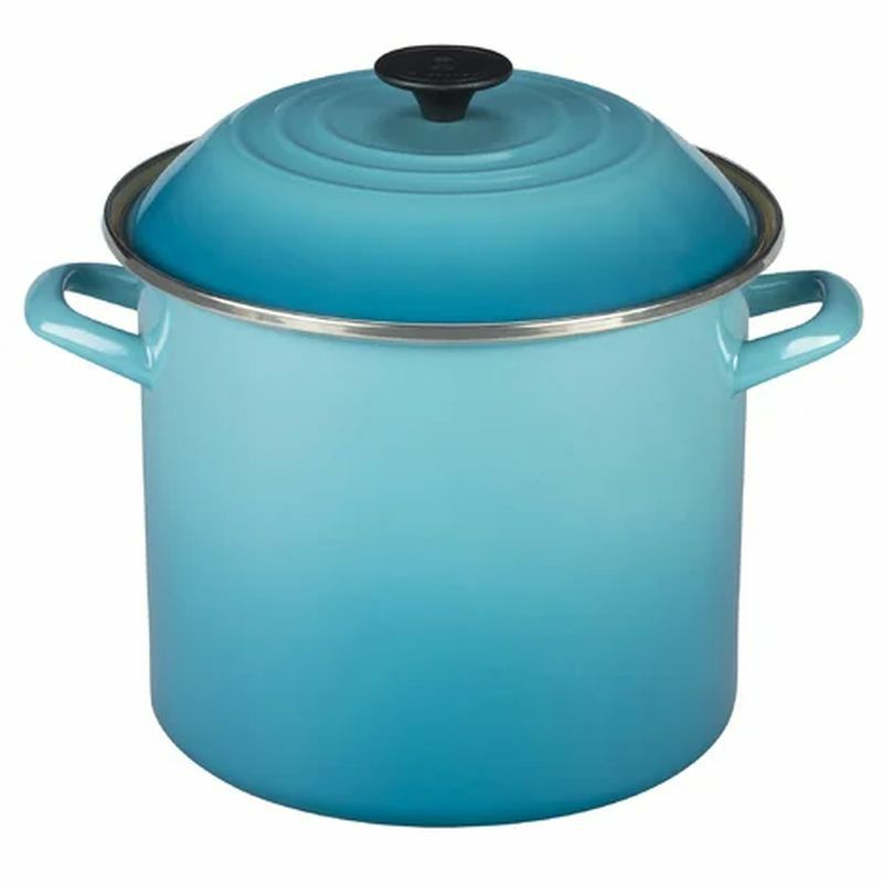 【送料無料】ルクルーゼストックポット両手鍋LeCreusetEnamel-On-SteelCoveredStockpot,16-Quart,Flame