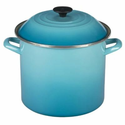 【送料無料】ルクルーゼストックポット両手鍋LeCreusetEnamel-On-SteelCoveredStockpot,16-Quart,Flame