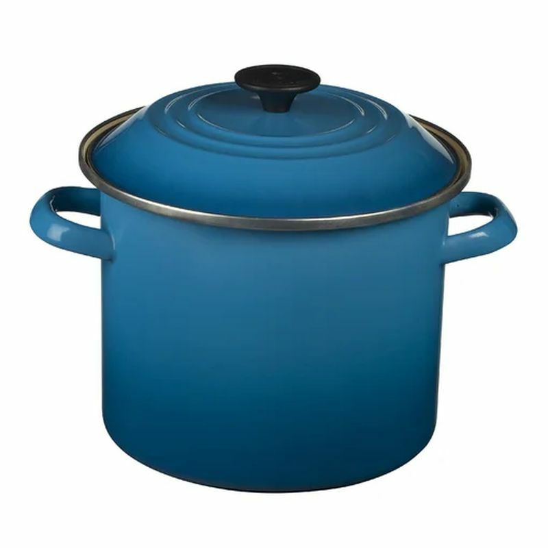 【送料無料】ルクルーゼストックポット両手鍋LeCreusetEnamel-On-SteelCoveredStockpot,16-Quart,Flame