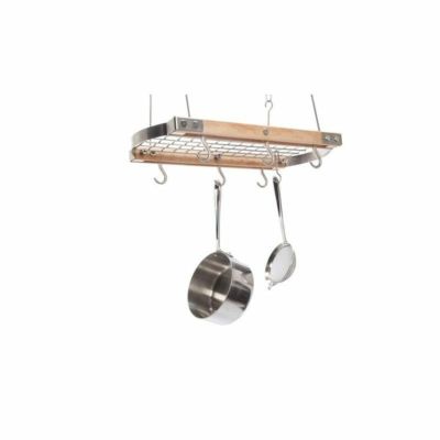 ポットラック 鍋かけ 天井につるすタイプ J.K. Adams Mini Gray Oval Ceiling Hanging Pot Rack PRC-24
