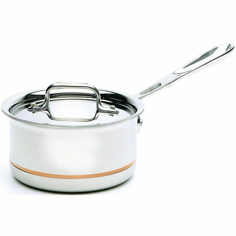 ソースパン 片手鍋 フタ付 オールクラッド コッパーコア 5層 アメリカ  