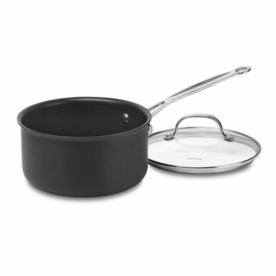 クイジナート 片手鍋 1.9L ハードアノダイズド テフロン加工 フッ素樹脂 Cuisinart 619-18 Chef's Classic Nonstick Hard-Anodized 2-Quart Saucepan with Lid