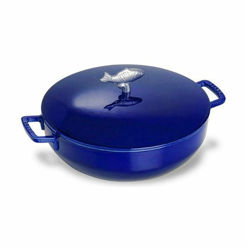 ストウブブイヤベースポット4.7LダークブルーStaubCastIron5-qtBouillabaissePot-DarkBlue