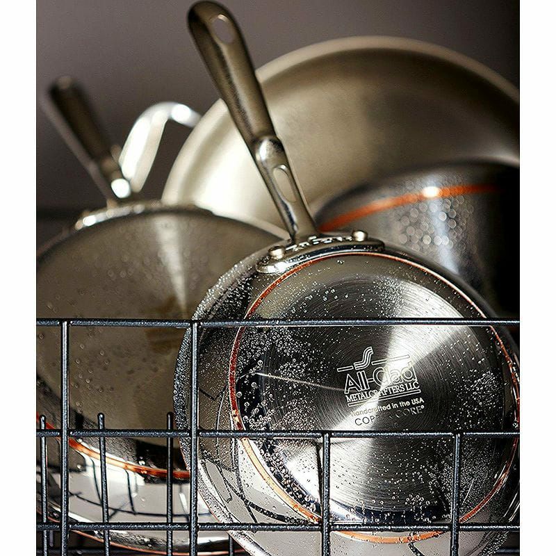 オールクラッド銅コッパーコアフライパン鍋15点セットAll-Clad60090CopperCore5-PlyBondedDishwasherSafeCookwareSet,14-Piece,Silver